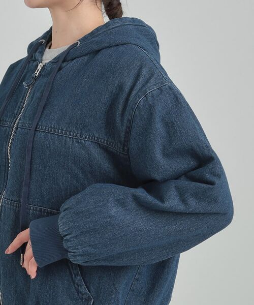 SHOO・LA・RUE / シューラルー レザーブルゾン・ジャケット | デニム中綿フーディーブルゾン | 詳細13