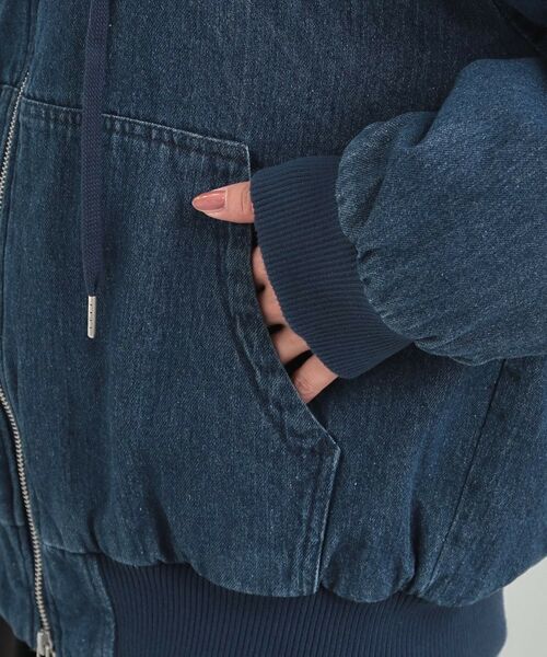 SHOO・LA・RUE / シューラルー レザーブルゾン・ジャケット | デニム中綿フーディーブルゾン | 詳細14