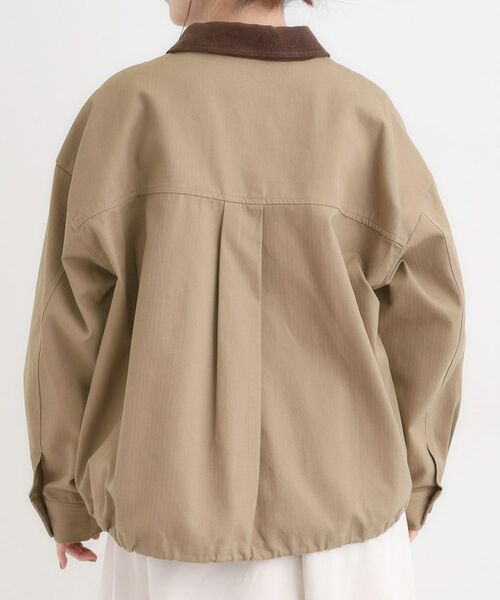 SHOO・LA・RUE / シューラルー レザーブルゾン・ジャケット | 配色衿 ヘリンボーンカバーオール | 詳細11