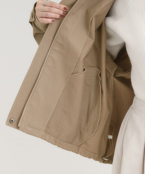 SHOO・LA・RUE / シューラルー レザーブルゾン・ジャケット | 配色衿 ヘリンボーンカバーオール | 詳細16