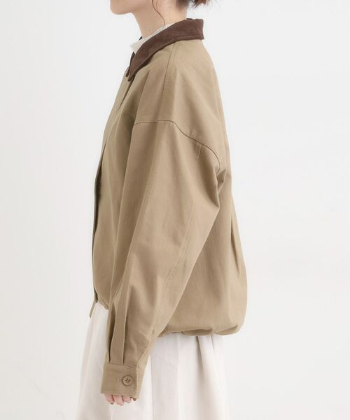 SHOO・LA・RUE / シューラルー レザーブルゾン・ジャケット | 配色衿 ヘリンボーンカバーオール | 詳細19