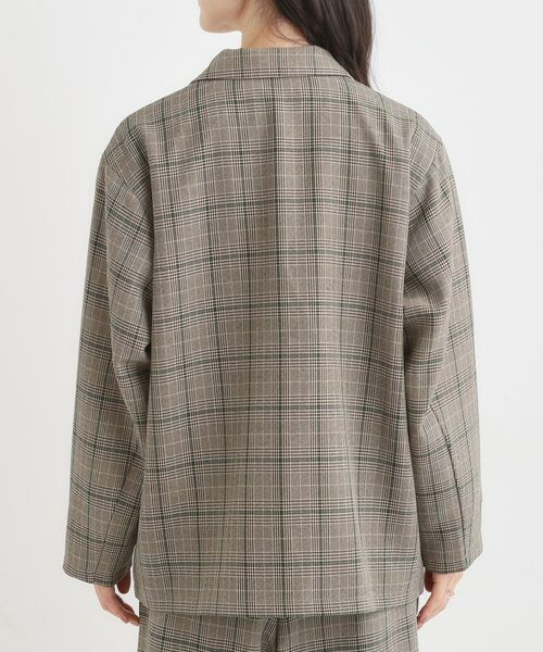 SHOO・LA・RUE / シューラルー テーラードジャケット | 【セットアップ可】チェック柄 ダブルブレストテーラードゆるジャケット | 詳細11