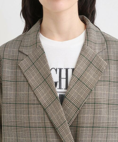 SHOO・LA・RUE / シューラルー テーラードジャケット | 【セットアップ可】チェック柄 ダブルブレストテーラードゆるジャケット | 詳細12