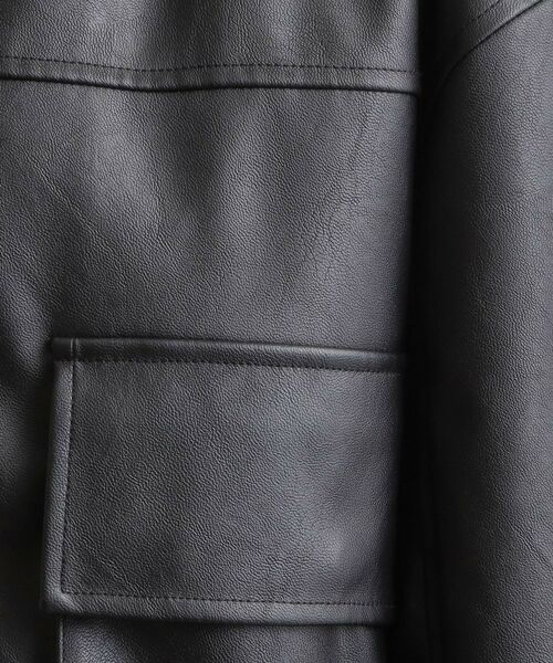 SHOO・LA・RUE / シューラルー レザーブルゾン・ジャケット | レザー調リブブルゾン | 詳細3