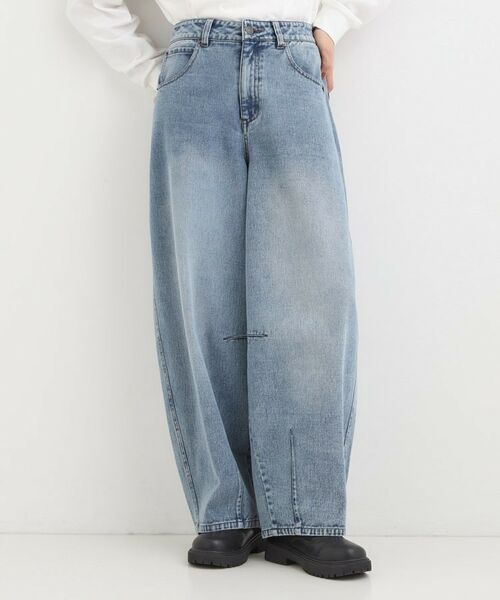 SHOO・LA・RUE / シューラルー デニムパンツ | 【S-LL】立体カーブデニムパンツ(ブルー(092))