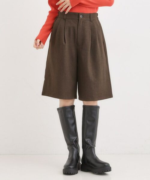 SHOO・LA・RUE / シューラルー ショート・ハーフ・半端丈パンツ | 【セットアップ可】チェック柄タックハーフパンツ | 詳細1