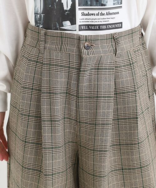 SHOO・LA・RUE / シューラルー ショート・ハーフ・半端丈パンツ | 【セットアップ可】チェック柄タックハーフパンツ | 詳細12