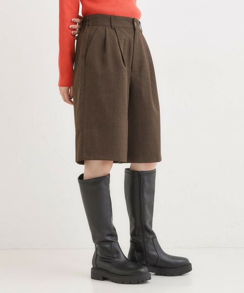 SHOO・LA・RUE / シューラルー ショート・ハーフ・半端丈パンツ | 【セットアップ可】チェック柄タックハーフパンツ | 詳細2