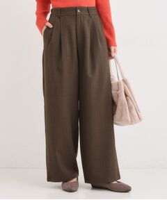 SHOO・LA・RUE / シューラルー パンツ | 【セットアップ可】チェック柄タックワイドパンツ