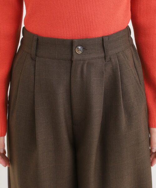 SHOO・LA・RUE / シューラルー パンツ | 【セットアップ可】チェック柄タックワイドパンツ | 詳細12