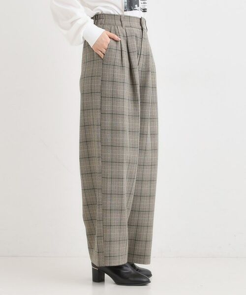 SHOO・LA・RUE / シューラルー パンツ | 【セットアップ可】チェック柄タックワイドパンツ | 詳細2