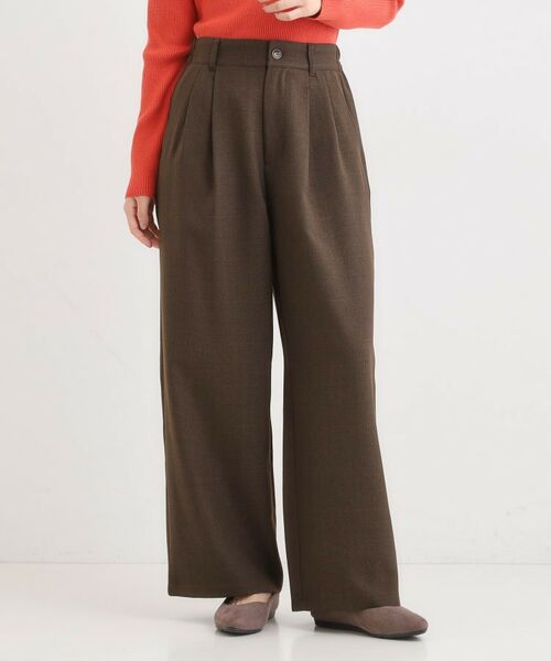 SHOO・LA・RUE / シューラルー パンツ | 【セットアップ可】チェック柄タックワイドパンツ | 詳細5