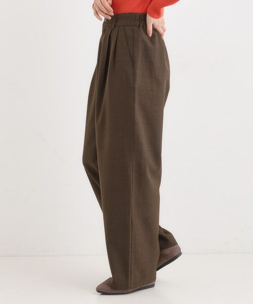 SHOO・LA・RUE / シューラルー パンツ | 【セットアップ可】チェック柄タックワイドパンツ | 詳細6