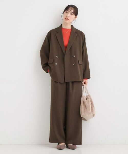 SHOO・LA・RUE / シューラルー パンツ | 【セットアップ可】チェック柄タックワイドパンツ | 詳細7