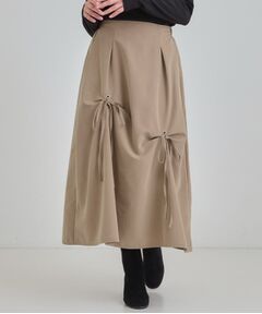 SHOO・LA・RUE / シューラルー ロング・マキシ丈スカート | リボンタック ピーチ起毛 フレアスカート