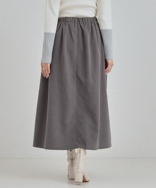 SHOO・LA・RUE / シューラルー ロング・マキシ丈スカート | リボンタック ピーチ起毛 フレアスカート | 詳細6