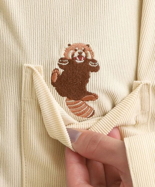 SHOO・LA・RUE / シューラルー シャツ・ブラウス | 【旭山動物園応援商品】ワンポイント刺繍 コーデュロイシャツ | 詳細16