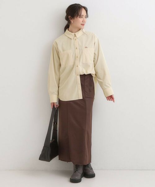 SHOO・LA・RUE / シューラルー シャツ・ブラウス | 【旭山動物園応援商品】ワンポイント刺繍 コーデュロイシャツ | 詳細3