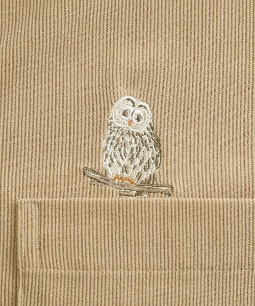 SHOO・LA・RUE / シューラルー シャツ・ブラウス | 【旭山動物園応援商品】ワンポイント刺繍 コーデュロイシャツ | 詳細8