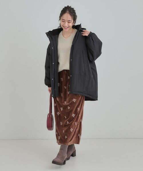 SHOO・LA・RUE / シューラルー その他アウター | 【あったか/撥水/フード取り外し可能】中綿モンスターコート | 詳細13