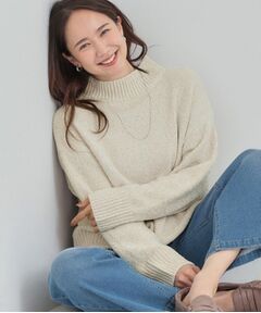 SHOO・LA・RUE / シューラルー ニット・セーター | 【S-LL】ほんのりラメで女性らしい ベロアモールモックネックニット