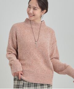 SHOO・LA・RUE / シューラルー ニット・セーター | 【S-LL】ほんのりラメで女性らしい ベロアモールモックネックニット