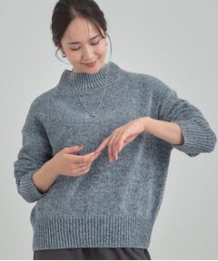 SHOO・LA・RUE / シューラルー ニット・セーター | 【S-LL】ほんのりラメで女性らしい ベロアモールモックネックニット