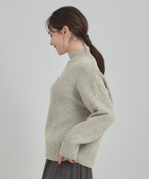 SHOO・LA・RUE / シューラルー ニット・セーター | 【S-LL】ほんのりラメで女性らしい ベロアモールモックネックニット | 詳細14