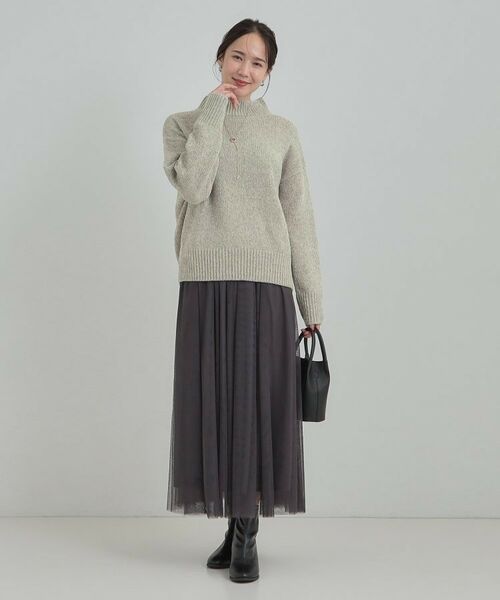 SHOO・LA・RUE / シューラルー ニット・セーター | 【S-LL】ほんのりラメで女性らしい ベロアモールモックネックニット | 詳細15