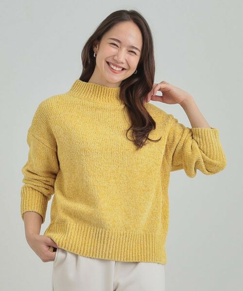 SHOO・LA・RUE / シューラルー ニット・セーター | 【S-LL】ほんのりラメで女性らしい ベロアモールモックネックニット | 詳細17