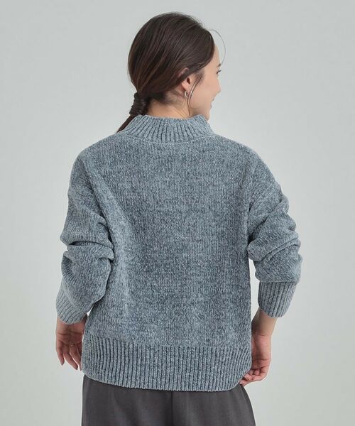 SHOO・LA・RUE / シューラルー ニット・セーター | 【S-LL】ほんのりラメで女性らしい ベロアモールモックネックニット | 詳細6