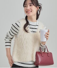SHOO・LA・RUE / シューラルー その他トップス | 【S-LL/2点セット】着るだけでコーデが決まる フェザーベスト×リブニット