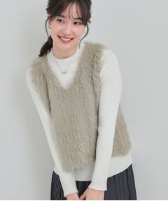 SHOO・LA・RUE / シューラルー その他トップス | 【S-LL/2点セット】着るだけでコーデが決まる フェザーベスト×リブニット