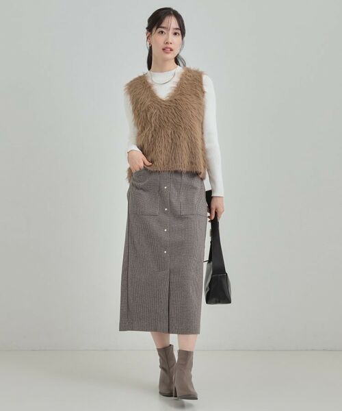 SHOO・LA・RUE / シューラルー その他トップス | 【S-LL/2点セット】着るだけでコーデが決まる フェザーベスト×リブニット | 詳細11