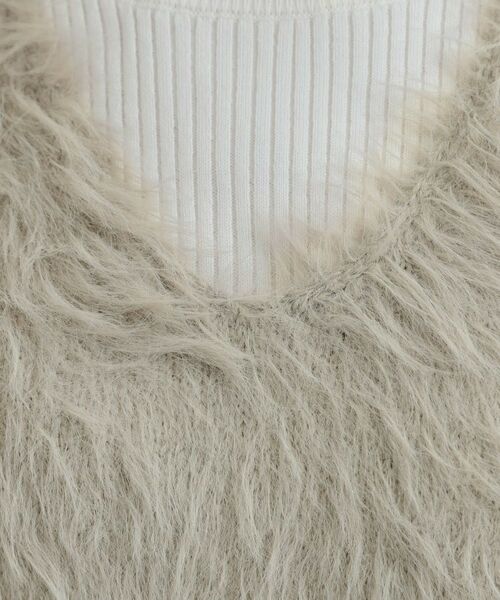 SHOO・LA・RUE / シューラルー その他トップス | 【S-LL/2点セット】着るだけでコーデが決まる フェザーベスト×リブニット | 詳細16