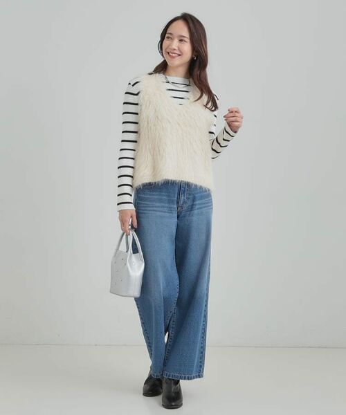 SHOO・LA・RUE / シューラルー その他トップス | 【S-LL/2点セット】着るだけでコーデが決まる フェザーベスト×リブニット | 詳細29