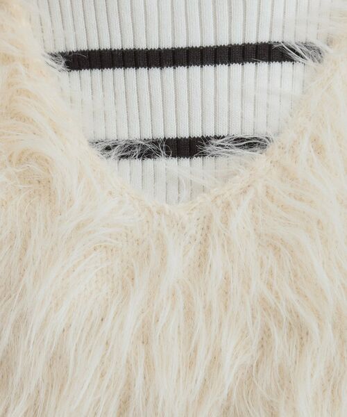 SHOO・LA・RUE / シューラルー その他トップス | 【S-LL/2点セット】着るだけでコーデが決まる フェザーベスト×リブニット | 詳細4