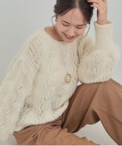 SHOO・LA・RUE / シューラルー ニット・セーター | 【S-LL】ふんわり大人の 透かし編みニットトップス