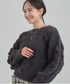 SHOO・LA・RUE / シューラルー ニット・セーター | 【S-LL】ふんわり大人の 透かし編みニットトップス