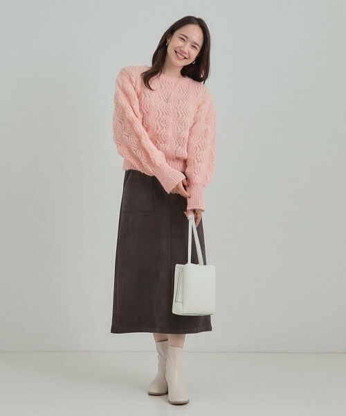 SHOO・LA・RUE / シューラルー ニット・セーター | 【S-LL】ふんわり大人の 透かし編みニットトップス | 詳細11