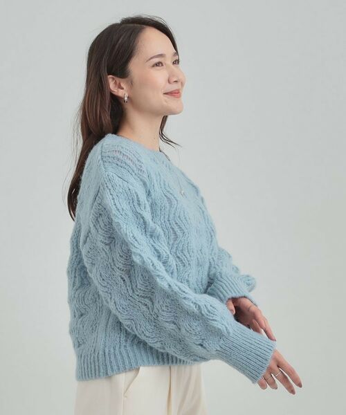 SHOO・LA・RUE / シューラルー ニット・セーター | 【S-LL】ふんわり大人の 透かし編みニットトップス | 詳細14