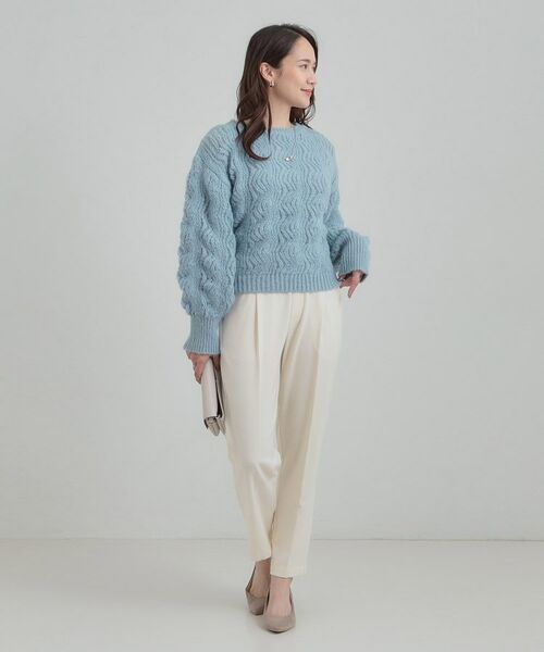 SHOO・LA・RUE / シューラルー ニット・セーター | 【S-LL】ふんわり大人の 透かし編みニットトップス | 詳細15