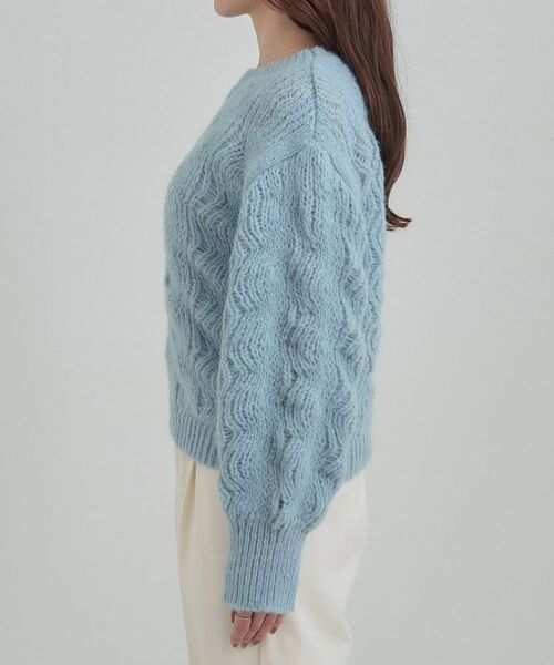 SHOO・LA・RUE / シューラルー ニット・セーター | 【S-LL】ふんわり大人の 透かし編みニットトップス | 詳細18