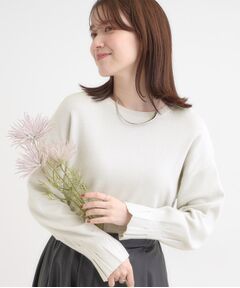 SHOO・LA・RUE / シューラルー ニット・セーター | 【S-LL】お袖タックが女性らしさをプラス 華やかラメニット