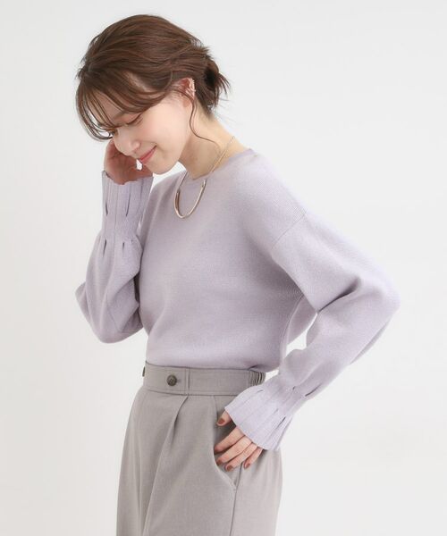 SHOO・LA・RUE / シューラルー ニット・セーター | 【S-LL】お袖タックが女性らしさをプラス 華やかラメニット | 詳細14