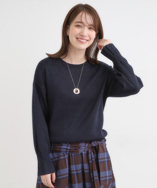 SHOO・LA・RUE / シューラルー ニット・セーター | 【S-LL】お袖タックが女性らしさをプラス 華やかラメニット | 詳細9