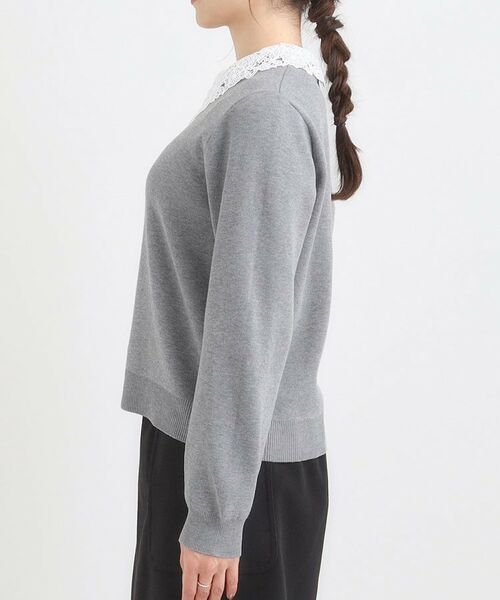 SHOO・LA・RUE / シューラルー ニット・セーター | 【襟取り外し可/S-LL】上品見え レース襟ニット | 詳細23