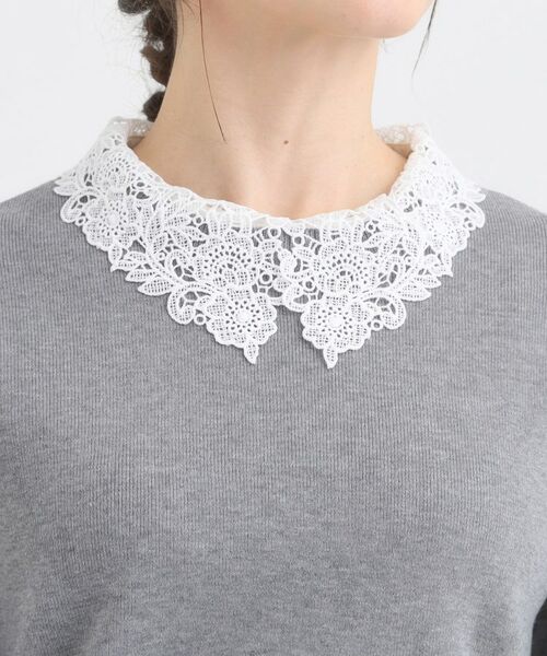 SHOO・LA・RUE / シューラルー ニット・セーター | 【襟取り外し可/S-LL】上品見え レース襟ニット | 詳細25