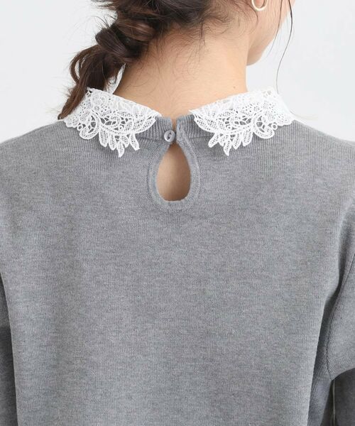 SHOO・LA・RUE / シューラルー ニット・セーター | 【襟取り外し可/S-LL】上品見え レース襟ニット | 詳細26