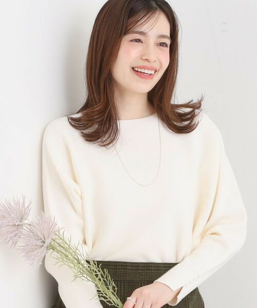 SHOO・LA・RUE / シューラルー ニット・セーター | 【洗濯機可】女性らしさ溢れる もちもちタッチが心地よい ドルマンニット(アイボリー(004))